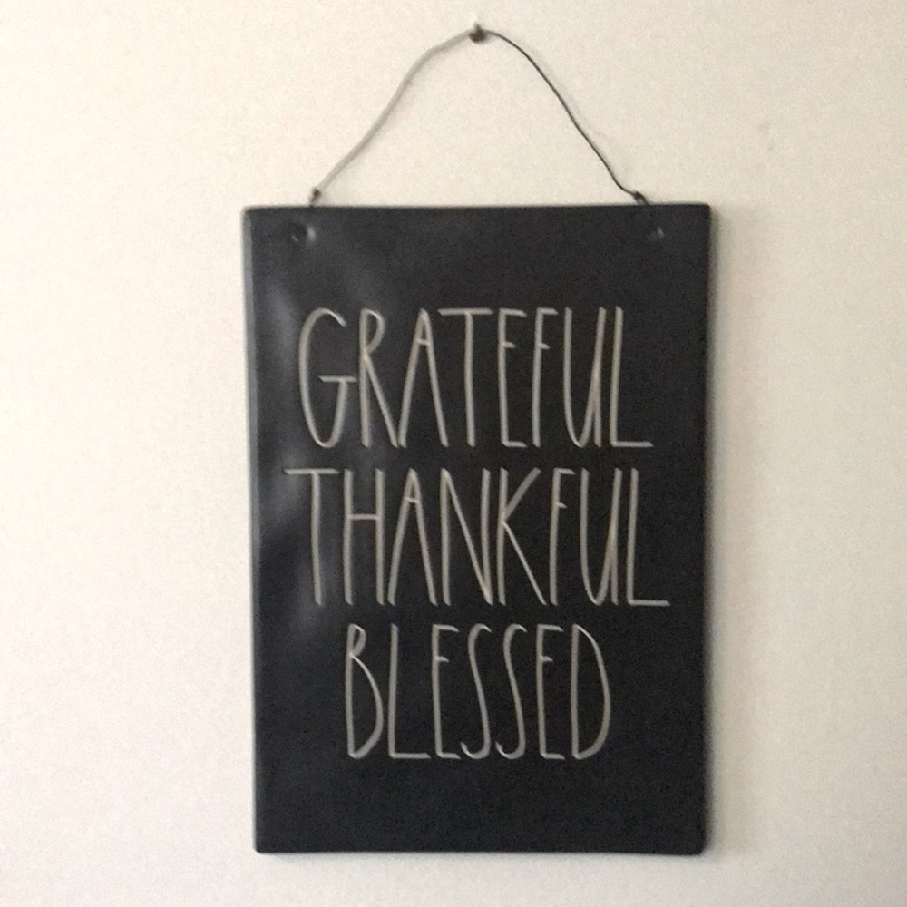 Rae Dunn Grateful Thankful Blessed Wall Plaque
